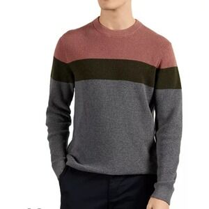 Ted Baker Lastmi Waffle Knit Color Blocked Pullover Sweater Size 5 US XL